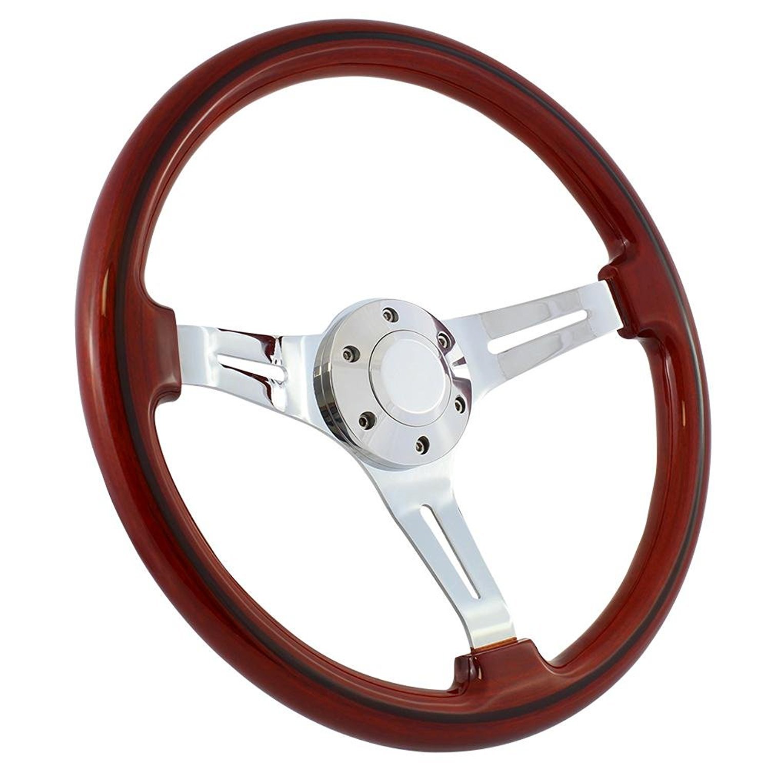 Amazon | New World Motoring 14インチ スロット付き3スポークハンドル